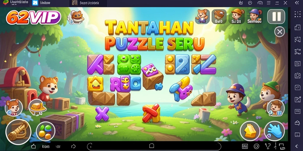 Gameplay menarik dalam 62VIP dengan tantangan puzzle beragam.