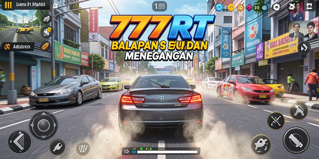 Tampilan grafik menakjubkan dalam gameplay balapan 777RT.