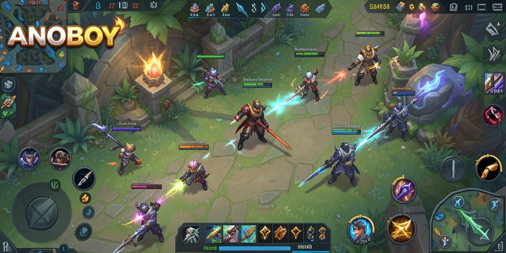 Gameplay seru dan strategis di ANOBOY.