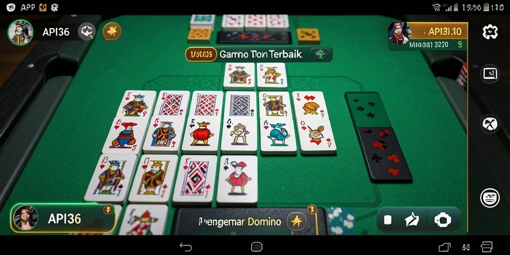 Tampilan gameplay seru di API36 saat bermain Domino.