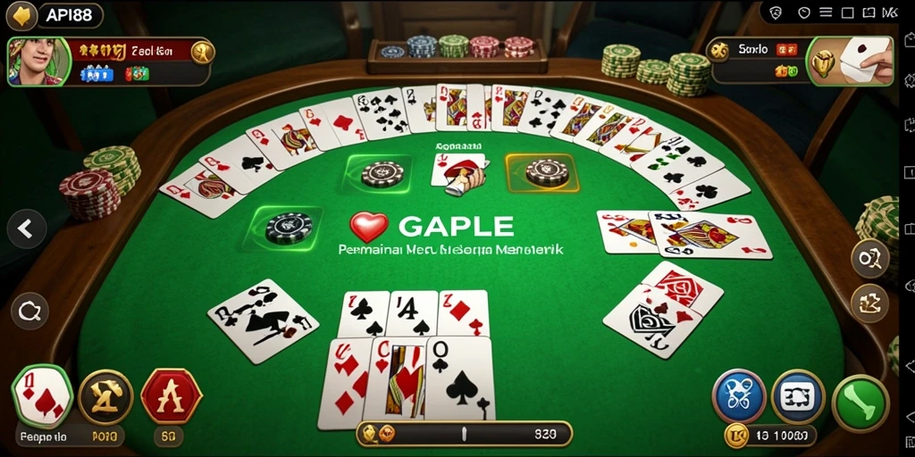 Tampilan menarik dari gameplay Gaple di API88.