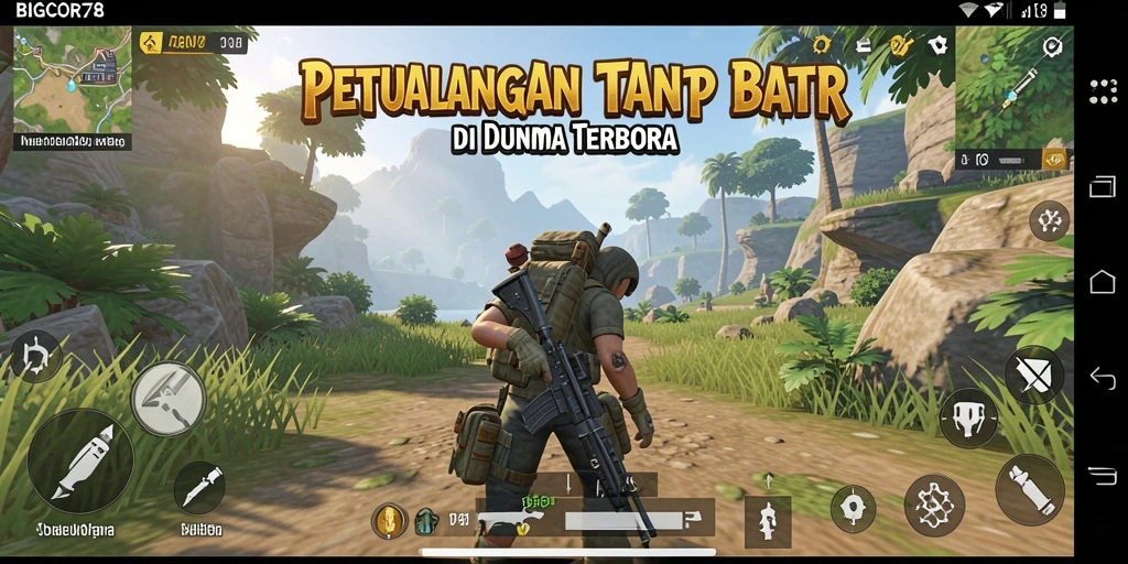 Tampilan gameplay menakjubkan dari BIGCOR78 yang menghadirkan dunia terbuka.