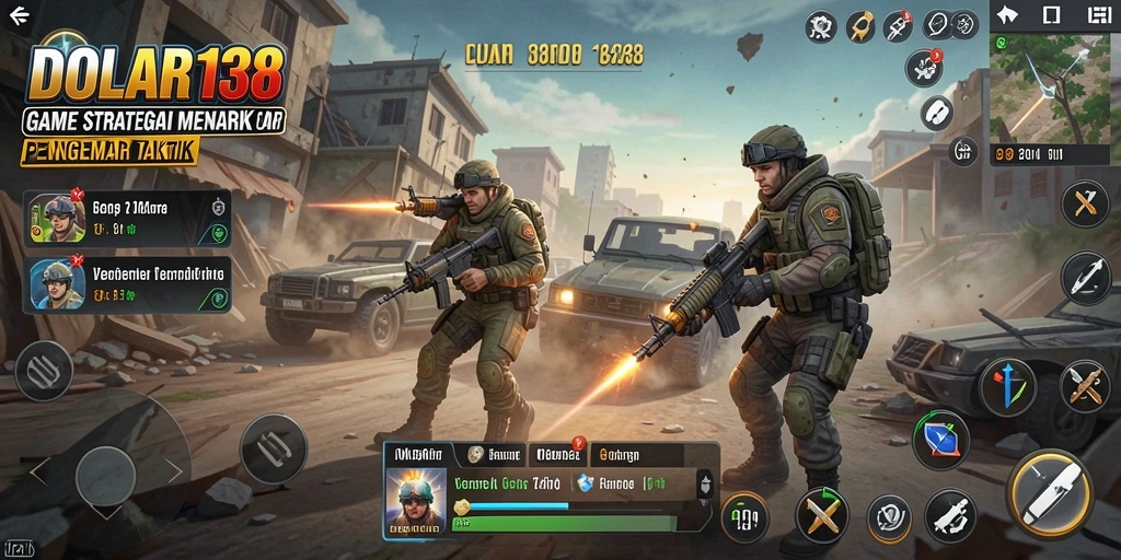 Tangkapan layar gameplay DOLAR138 menunjukkan pertempuran strategi yang intens.