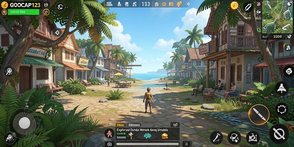 Tampilan gameplay GOCAP123 dengan elemen simulasi yang menarik.