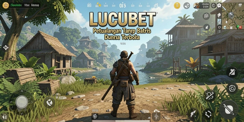 Screenshot LUCUBET menampilkan petualangan seru di dunia terbuka.