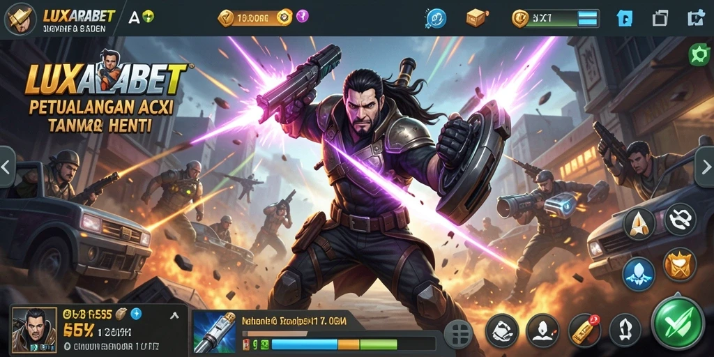 Tampilan gameplay seru LUXARABET yang penuh aksi.