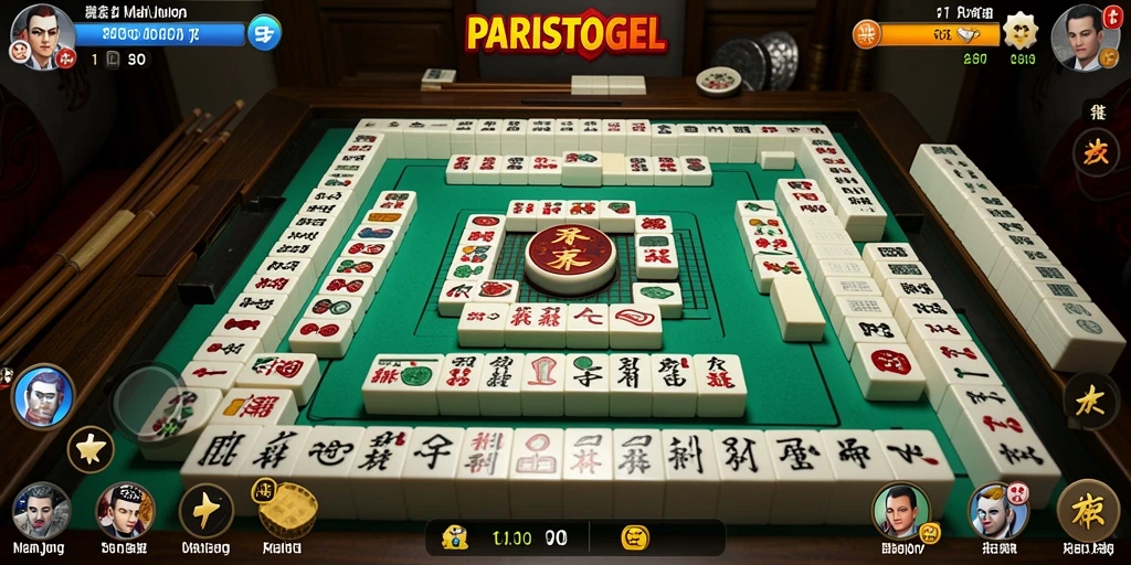 Tampilan gameplay menantang Mahjong di PARISTOGEL yang seru.