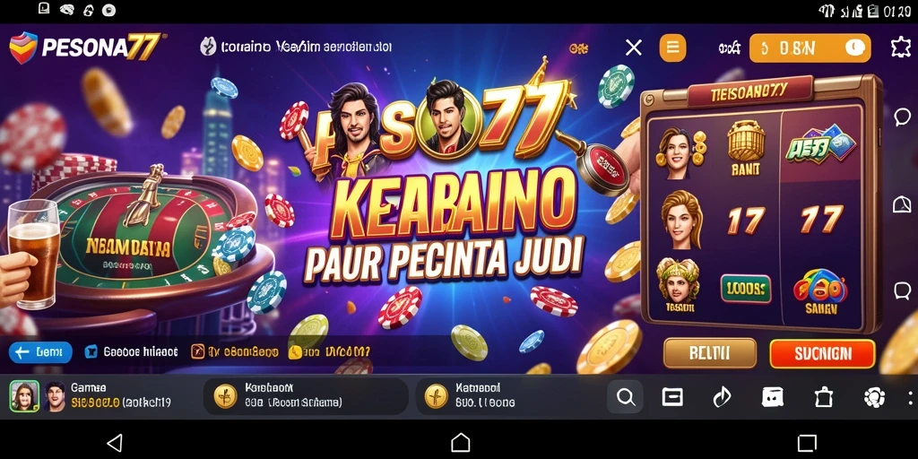Tampilan menyenangkan dan interaktif dari PESONA77 dengan gameplay Kasino yang realistis.