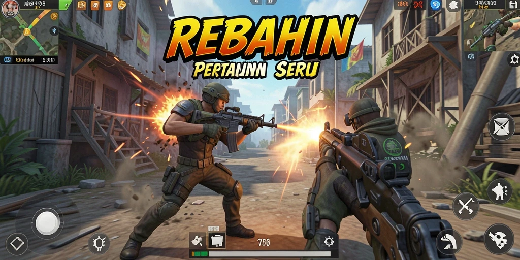 Tampilan utama gameplay TPS yang intens dan mendebarkan.