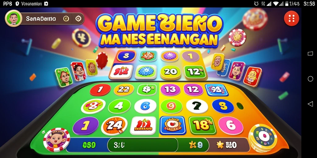 Tampilan dalam game Bingo RP8 yang memikat dan interaktif.