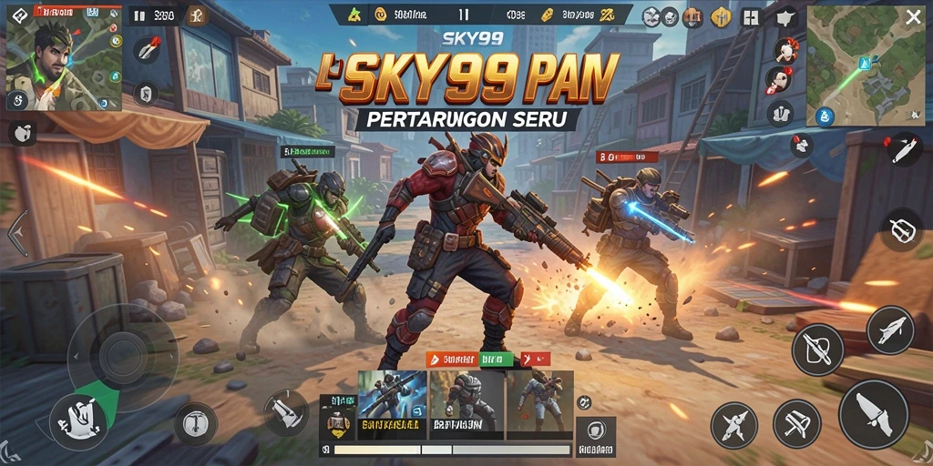 Tangkapan layar menampilkan aksi seru dalam permainan Battle Royale.