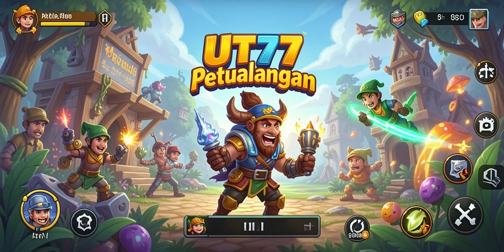 Tampilan gameplay menegangkan dengan aksi cepat di UT77.