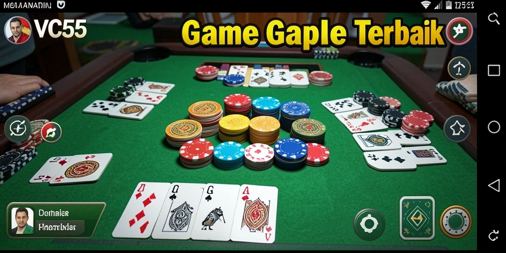 Screenshot menunjukkan gameplay seru dalam permainan Gaple.