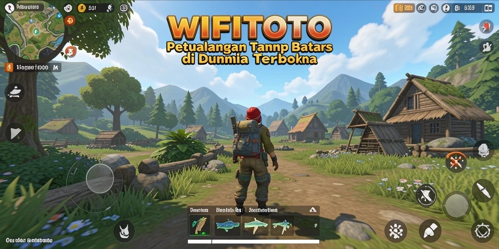 Screenshot utama WIFITOTO menampilkan aksi seru dalam dunia terbuka.