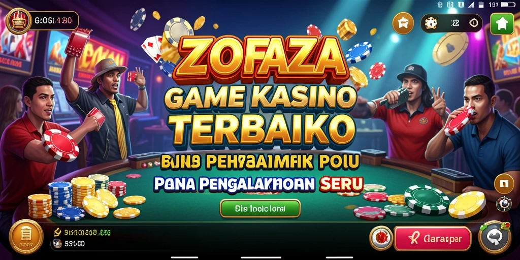Screenshot gameplay ZOFAZA yang menampilkan suasana seru permainan Kasino.